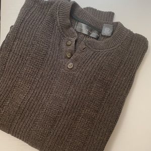 Oscar de la Renta ash brown crewneck sweater